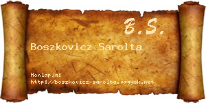 Boszkovicz Sarolta névjegykártya